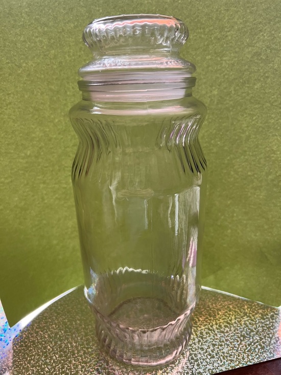 Other - 1979 Mr. Peanut Clear Glass Jar with Lid - Ribbed Detail